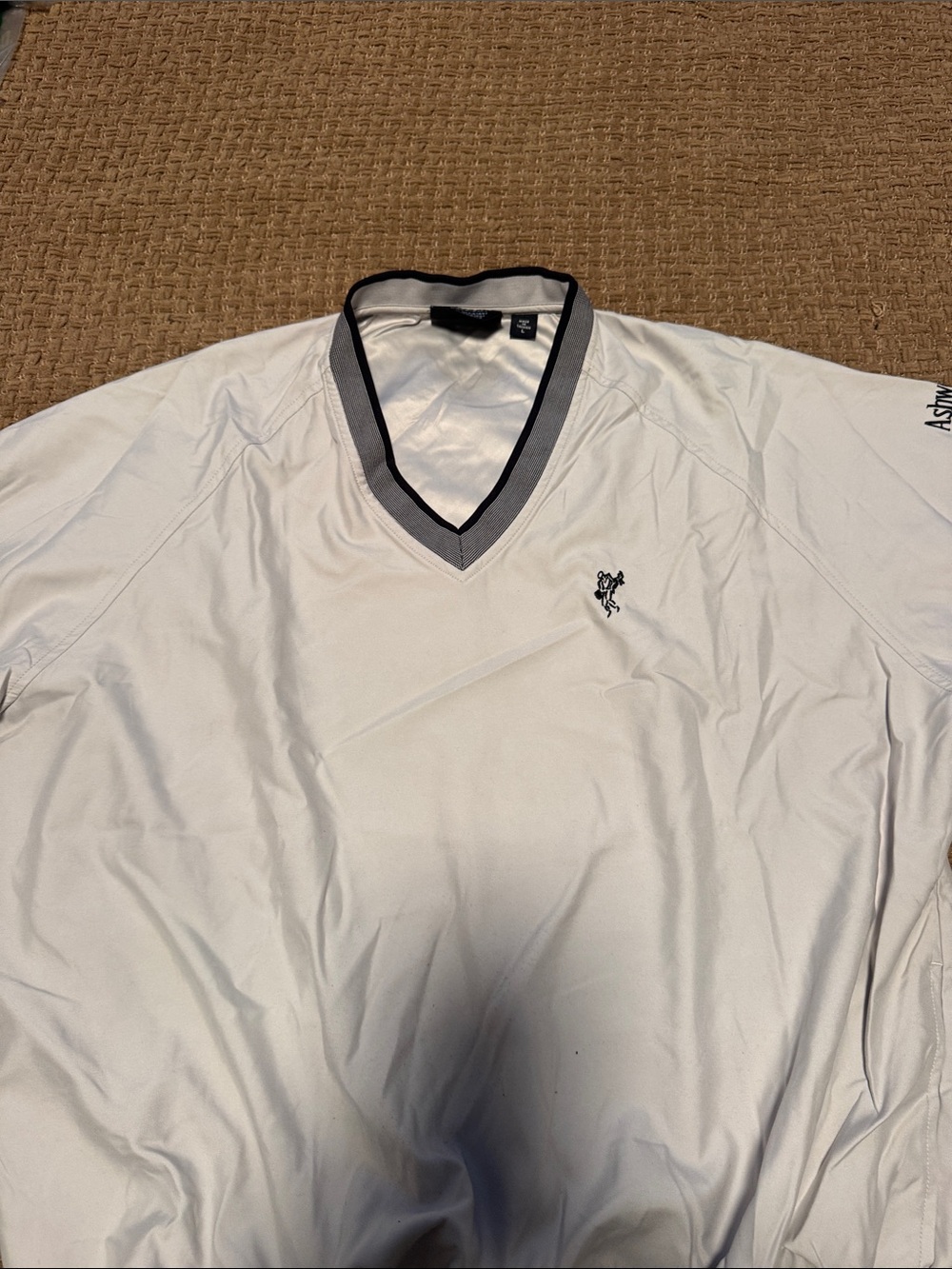Vintage Ashworth White Jacket with Black Trim